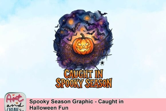 Caught in Spooky Season: A Graphic for Halloween Fun