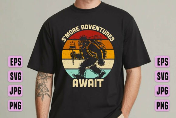 Embrace the Trail: S'more Adventures Camping Graphic