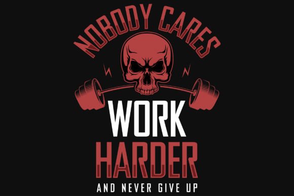 Gym or Fitness Graphic Tshirt Design: High-Quality POD Artwork
