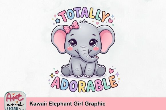 Kawaii Elephant Girl Graphic: A Charm Offensive for Your Brand