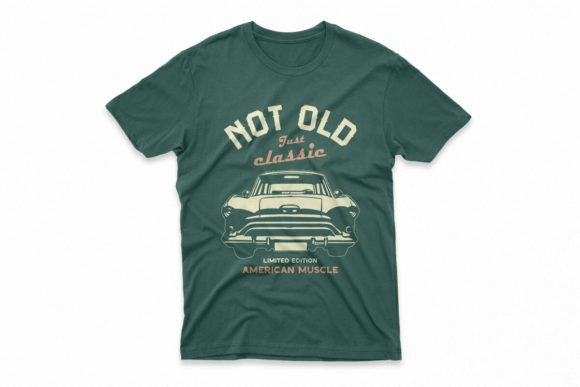 Old Car Vectro T-Shirt Design Graphic: A Timeless Motif