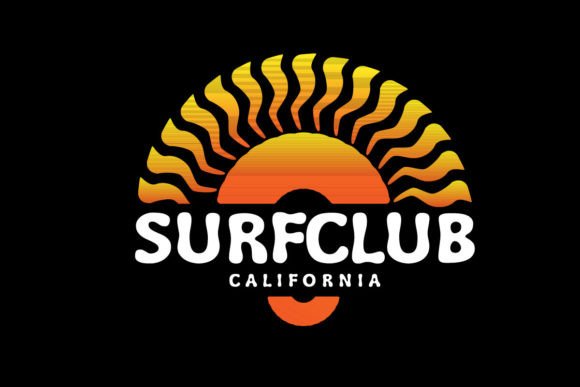 Surf Club Graphic Tee Design: Urban Streetwear Aesthetic