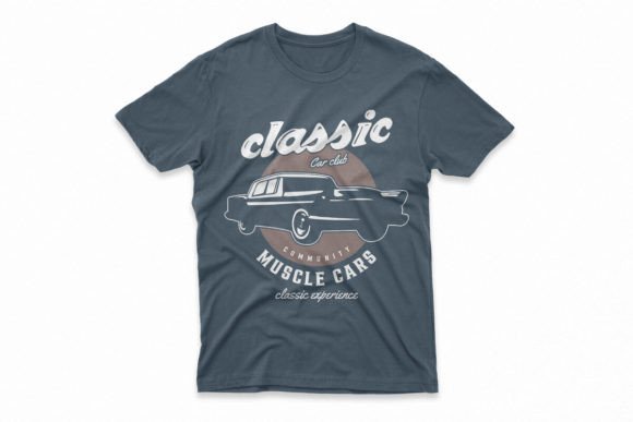 Vintage Classic Cars Vector Graphic Tee: A Designer's Asset